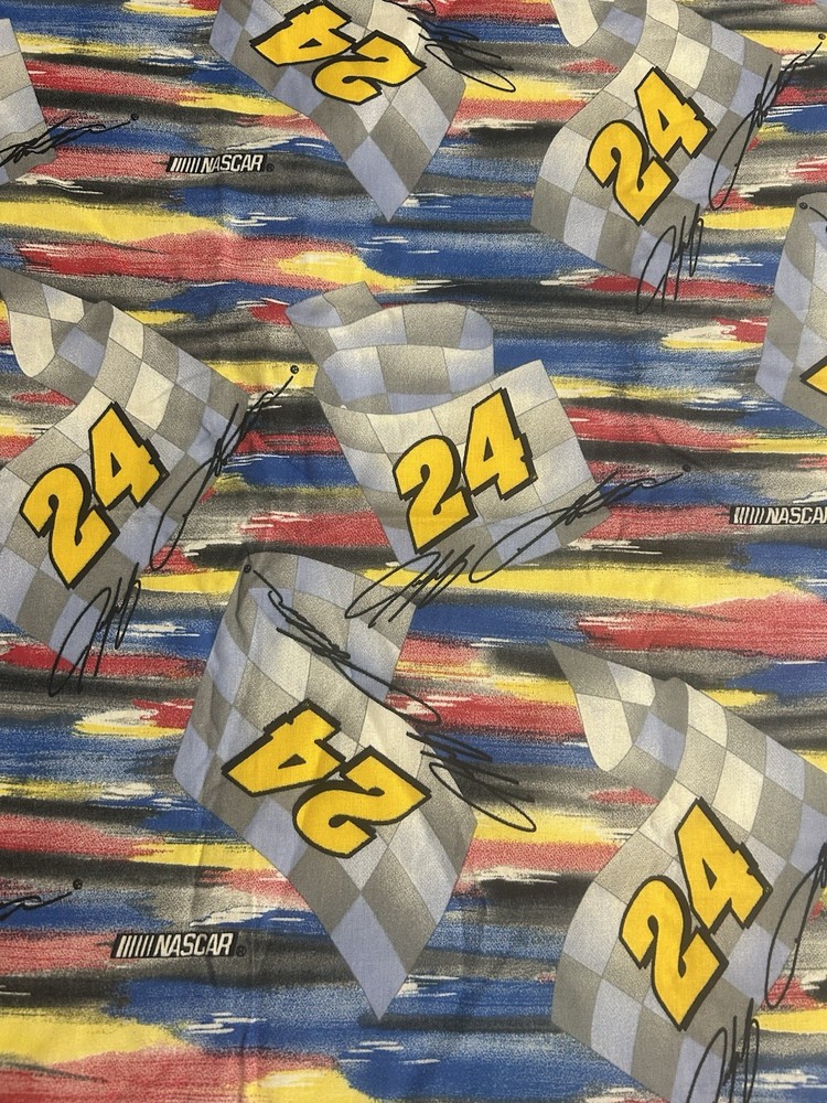 Vintage Jeff Gordon #24 NASCAR 2004 Cotton Fabric Springs Industries 45×37 In