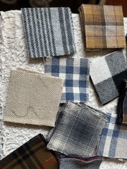 WOOL Charm Pack LOT 84 Squares! Assort PLAIDS-CHECKS-STRIPES- HERRINGBONE 5 inch