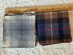 WOOL Charm Pack LOT 84 Squares! Assort PLAIDS-CHECKS-STRIPES- HERRINGBONE 5 inch