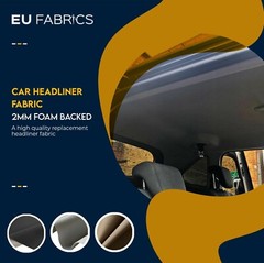 CAR HEADLINER FABRIC 2MM FOAM BACKED Automobile Trimmings Material Upholstery