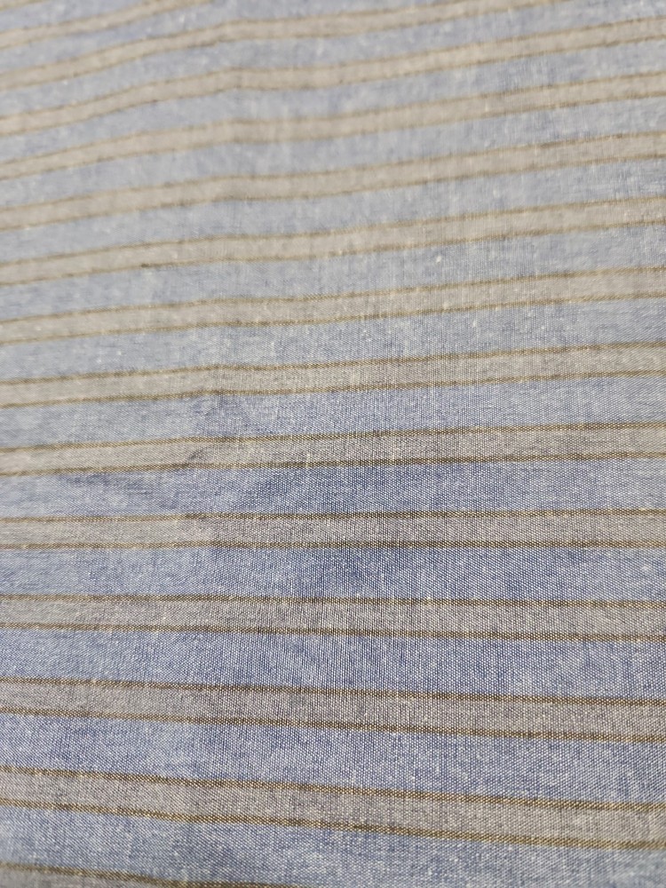 Blue Black Grey Pin Striped 100% Cotton Fabric 1 Yard 54 Wide Quilting Sewing