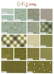 Moda Chilly Charm Pack, 100% Cotton 5-inch Precut Fabric Squares (42 pcs)