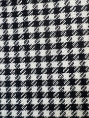 Fabric – 100% Houndstooth WOOL Black and White 48″ L x 60″ W