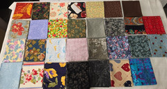 Lot of 30 Cotton & Cotton Blend Fat Quarters Some Vintage Multicolor Quilt Fabri