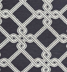 Woven Nautical Trellis Pattern BLUE Upholstery Cushion Pillow Sewing Fabric BTY