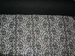 Sheer Black stretch lace fabric 2 way floral sold By The Yard continuous