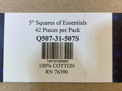 Lot of 5 Misc. 5″ Charm Packs ~ Kona Moda Wilmington Prints ~42 Squares per Pack