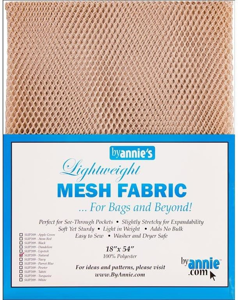 SUP209-NATURAL Lightweight Natural Mesh Fabric LTWT 18×54, 54 Inches