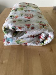 Christmas Fabric 8 Yards Snowmen Skiers Angels White Cotton Flannel Vintage