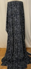 Linen Rayon Blend Snakeskin Or Python Gray/Blue Tone Fabric 1.5 Yards 55 ” Wide