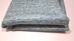 Blue Green Textured Vertical Dash/Stripe Pattern Vinyl Fabric 47.5″ x 72.5″