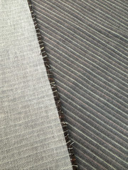 Classic Brown Herringbone Stripe Stretch Suiting Fabric Cotton Blend BTHalfY #45