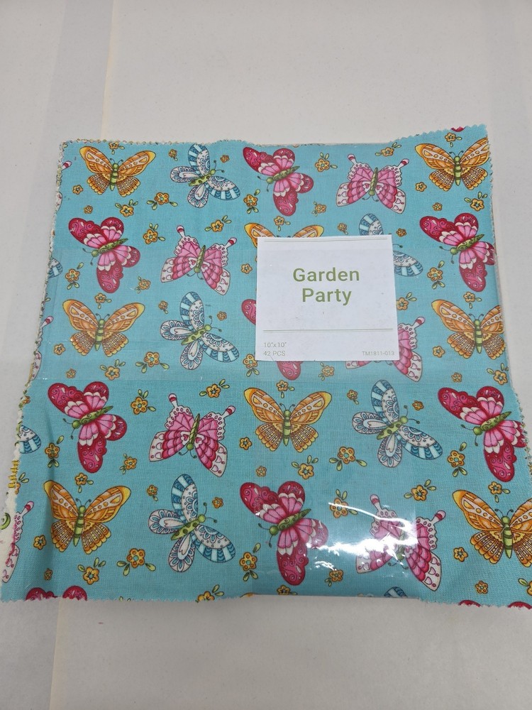10″X10″ Layer Cake 42 Pieces 100% Cotton Garden Party