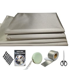 LAZTZQ Faraday Fabric 43″ W×236″ LBig 6 Yards+1.18″ W×314″ L Faraday Tape, Fa…