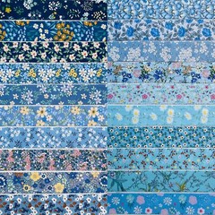 Jelly Roll Fabric 40 Precut Strips 2.5″x44″ Floral Cotton for Quilting DIY
