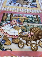 Teddy Bears E. Blumgart by Linda Griffith French Country Fabric Rare 42×31