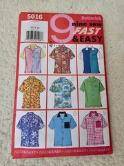Vintage Lot 6.5 Yards Chevy Sewing Fabric Casual Button-Front Shirt Pattern 6308