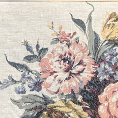 Vintage Jacquard Loomed English Garden Floral Tapestry Cushion Pillow Panels