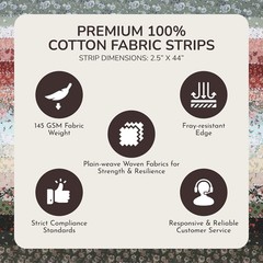 Floral Jelly Roll Fabric Bundle – 40 Soft Cotton Strips for DIY Projects