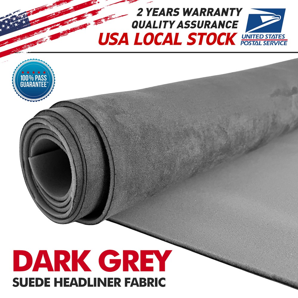 60″x60″Black Headliner Fabric Foam Backed Car Auto Roof Liner Replace 24sqft