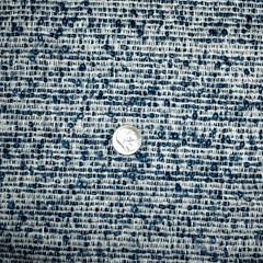 Natasha Baradaran LANA — HAMSA Blue LINEN/MOHAIR Fabric 30″x115″ LARGE REMNANT