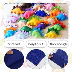 10Pcs Royal Blue Felt Fabric Sheets 7 x 11 for DIY Crafts Sewing Halloween
