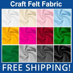 Solid Color Acrylic Craft Felt Fabric – 72″ Wide – Sold by the Yard & Bolt