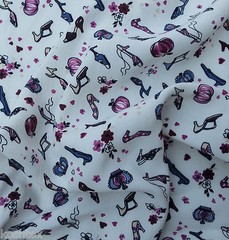 Princess Print Fabric by the Yard Woven Rayon