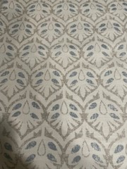 Warner High end designer Fabrics UK White background, Blue beige pattern 6 yard