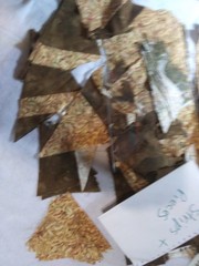 Patchwork Quilt Fabric and Pieces Plus 4 Yards Cotton Unfinished Brown