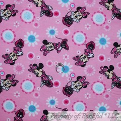BonEful FABRIC FQ Cotton Flannel Quilt Blue White Pink Baby Girl Boy Kitty Cat S