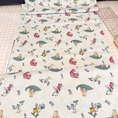Alice in Wonderland, Alice Classic Vintage Toss Cotton Fabric 2 Yards
