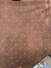 Persimmon Dyed Polka Dot Homespun Fabric by the Half Yard