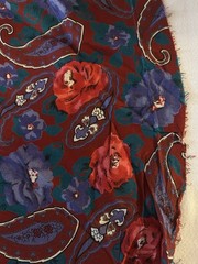 6 Yards Lightweight Floral And Paisley Print Fabric 54” Wide *see description