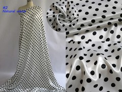 58” Wide By Yard Polka Dots Fabric Satin Charmeuse Soft Lining Scarf Diy Tissu