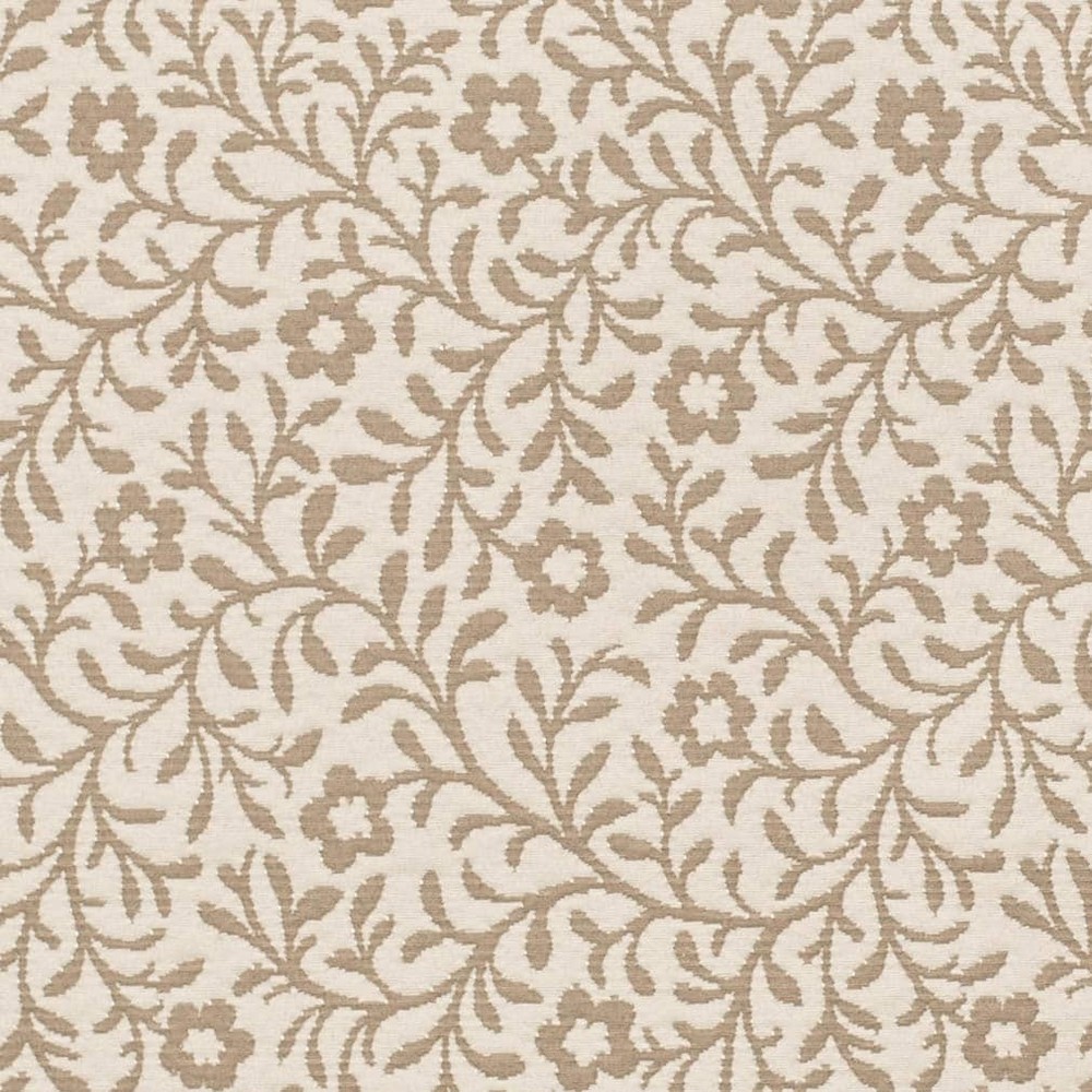 Bryant Cream Floral Leaves Matelasse Woven Pattern Upholstery Fabric by the Yard