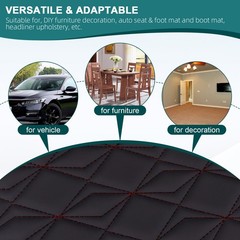 Quilted Nappa Leather Double Diamond Car Upholstery Fabric 64″W 6mm Sold By Yard