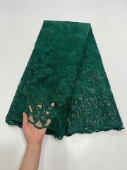 5 Yards Sequin Embroidery Tulle Lace Fabric Net African Lace Fabric Women Dress