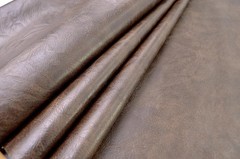 1 Yards 54″ X 36″ Dark Brown Faux Leather Fabric Distressed Crazy Horse Soft Fak