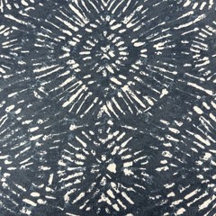 Premier Prints Outdoor Borneo Fabric Navy Blue White Batik Sunburst DIY 4.75+ yd