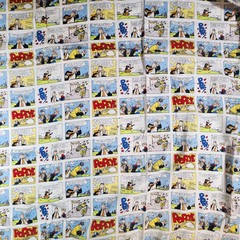 Pop-Eye Comic Strip King Features Syndicate 2005 HTF Fabric (45″Wx33″ Remnant