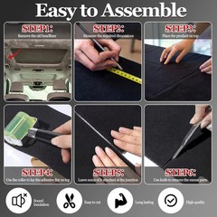 Suede Headliner Black Self-Adhesive Foam Back Fabric Automotive Upholstery