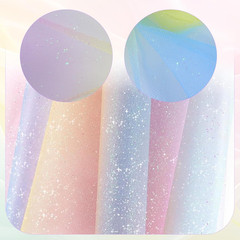 Glitter Fabric Tulle Glitter Rainbow Sparkle Tulle Gradient Craft Shimmer Color