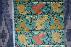 VNTG 1970s? Brunschwig & Fils Glazed Camborne? Chintz Sample Gold Black 24″x51″