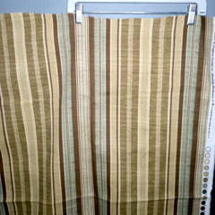 Tommy Bahama Woven Cotton Fabric “Vera Cruz” Brown/Aqua Stripe Home Decor 54×40″