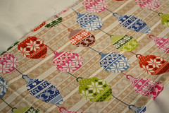 Ornament Pattern Holiday Fabric Cotton/Cotton Blend Approx 2 yds