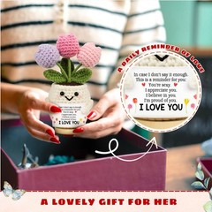 Lucagift Anniversary Wedding Gift Wife Romantic 5.51″x4.13″ Crochet Love