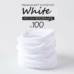 100 PCS Baby Nylon Headbands Hairbands Hair Bow Elastics for Baby Girls