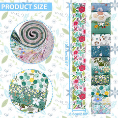 40Pcs Jelly Roll Fabric Precut Strips for Quilting 2.5×39 Inch(6.5x100cm) Cotton