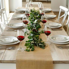 Burlap Fabric Roll, 14 In. X 150 Ft. and 50 X 50 High Density Wide Natural Burla